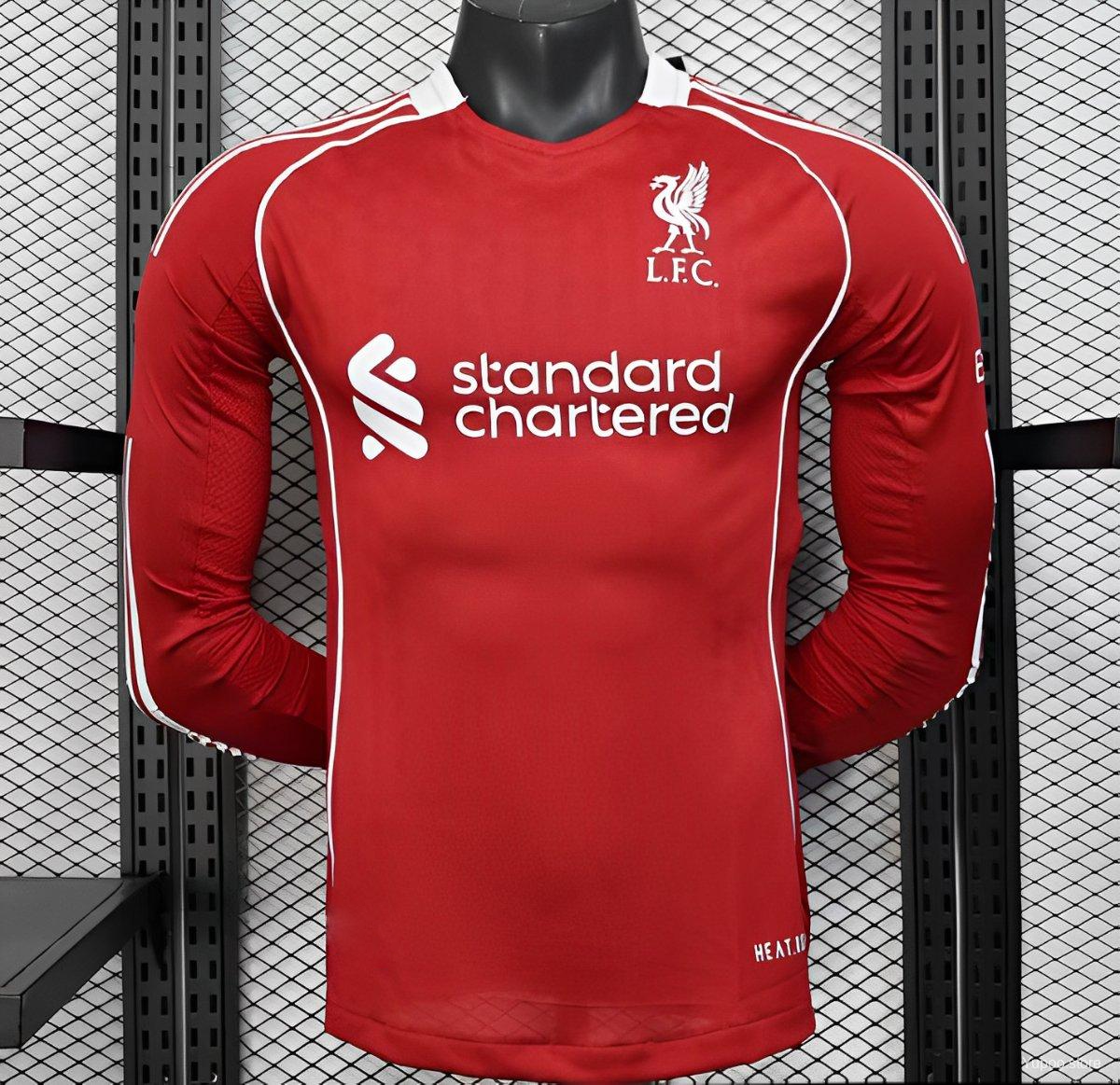Maillot Manches Longues Liverpool Domicile 2025/2026